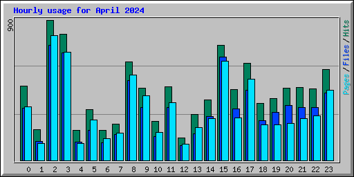 Hourly usage for April 2024