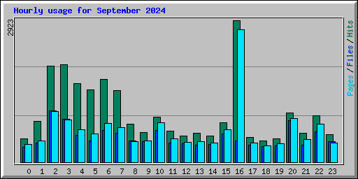 Hourly usage for September 2024