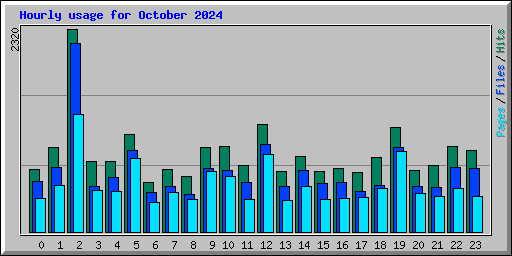 Hourly usage for October 2024